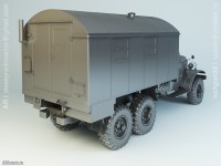 Коллекционная масштабная модель 1:43 Грузовой автомобиль ЗиЛ-157 КУНГ-1М. хаки, с журналом (De Agostini)